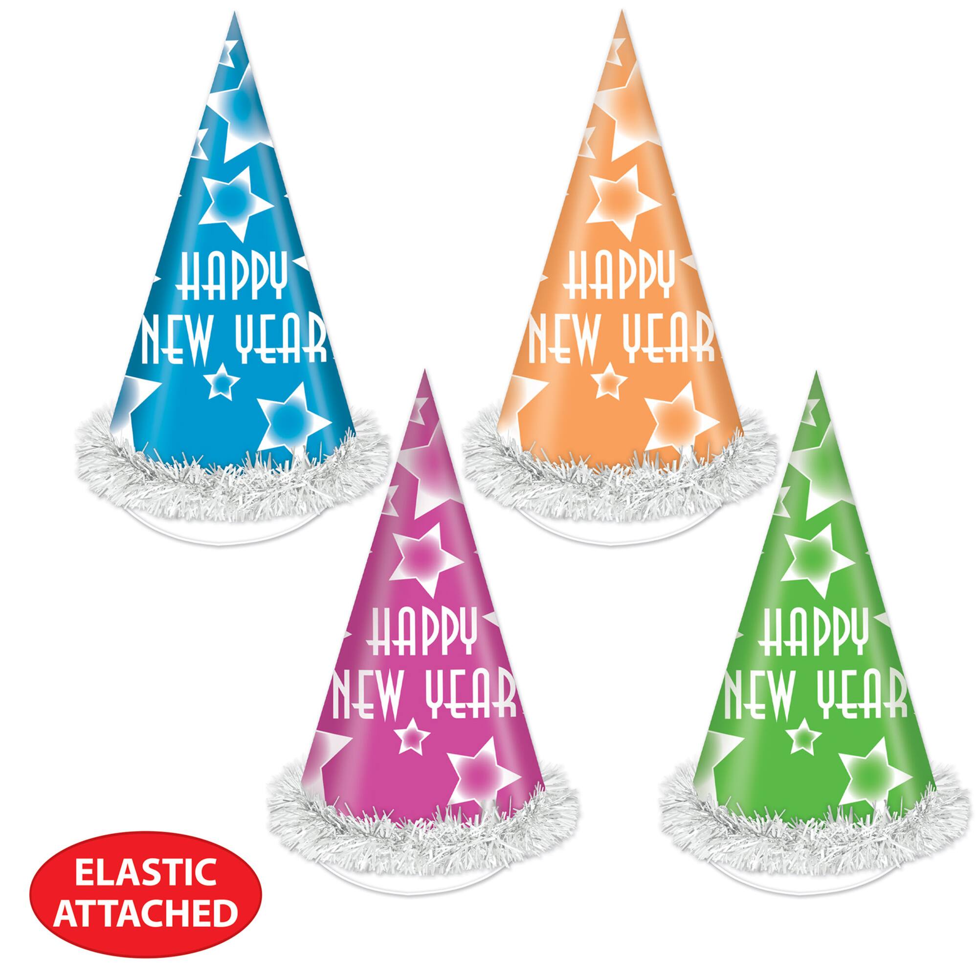 Beistle 12" Happy New Year Party Hats, 25ct.